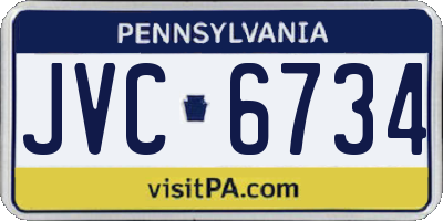 PA license plate JVC6734