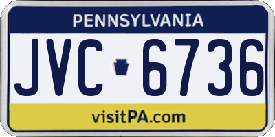 PA license plate JVC6736
