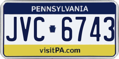 PA license plate JVC6743
