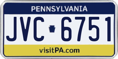 PA license plate JVC6751