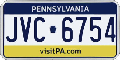 PA license plate JVC6754
