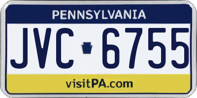 PA license plate JVC6755