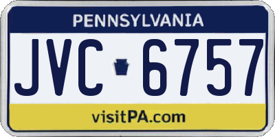 PA license plate JVC6757