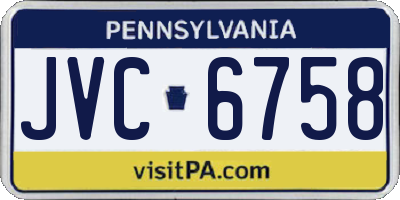 PA license plate JVC6758