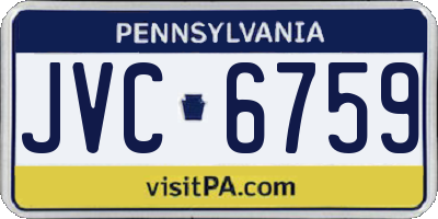 PA license plate JVC6759