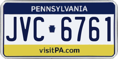 PA license plate JVC6761