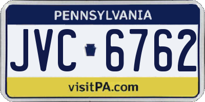 PA license plate JVC6762