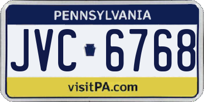 PA license plate JVC6768