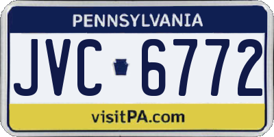 PA license plate JVC6772