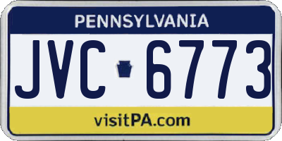 PA license plate JVC6773