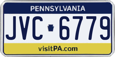 PA license plate JVC6779