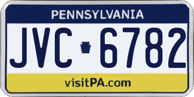 PA license plate JVC6782