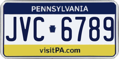 PA license plate JVC6789