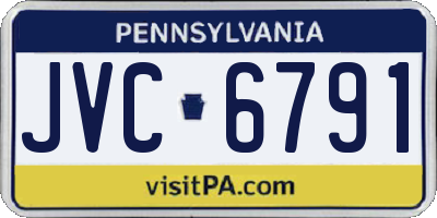 PA license plate JVC6791