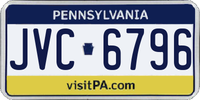 PA license plate JVC6796