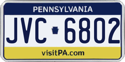 PA license plate JVC6802