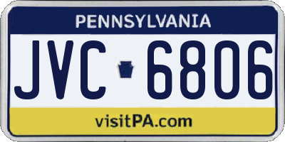 PA license plate JVC6806