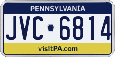 PA license plate JVC6814