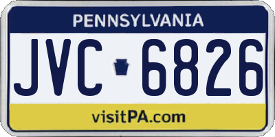 PA license plate JVC6826