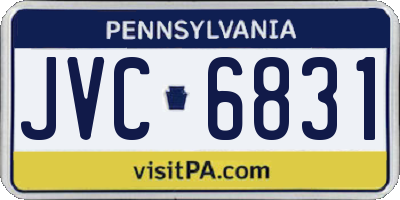 PA license plate JVC6831