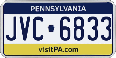 PA license plate JVC6833