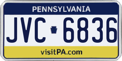 PA license plate JVC6836