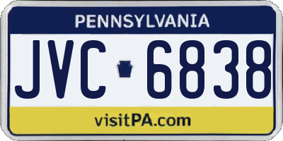PA license plate JVC6838