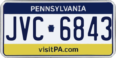 PA license plate JVC6843