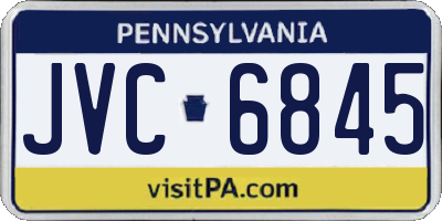 PA license plate JVC6845