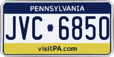 PA license plate JVC6850