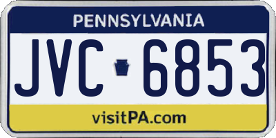 PA license plate JVC6853