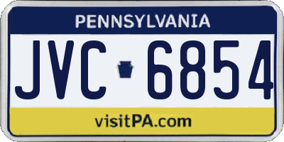 PA license plate JVC6854