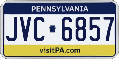 PA license plate JVC6857