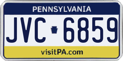 PA license plate JVC6859