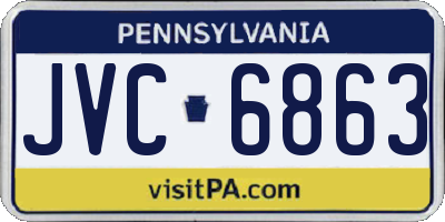 PA license plate JVC6863