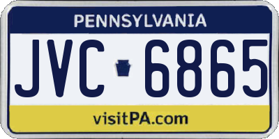 PA license plate JVC6865