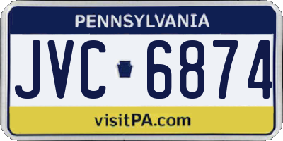 PA license plate JVC6874