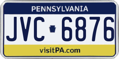PA license plate JVC6876