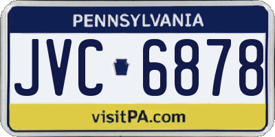 PA license plate JVC6878
