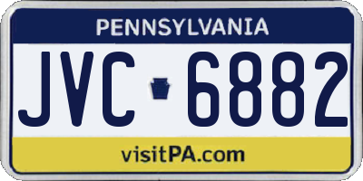 PA license plate JVC6882