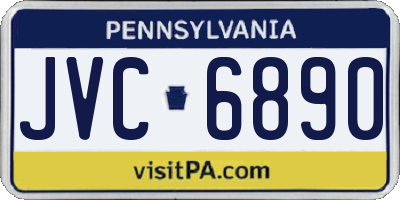 PA license plate JVC6890