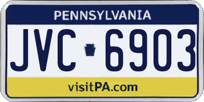 PA license plate JVC6903