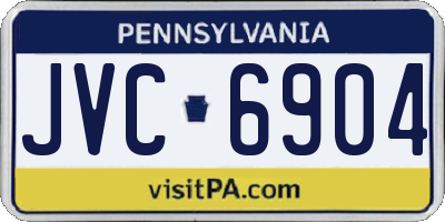 PA license plate JVC6904