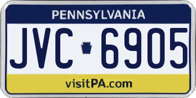 PA license plate JVC6905