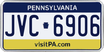 PA license plate JVC6906