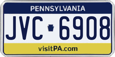 PA license plate JVC6908