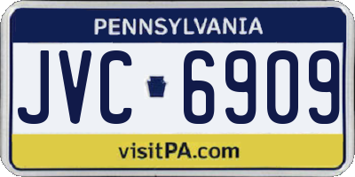PA license plate JVC6909