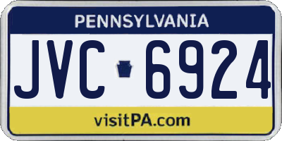 PA license plate JVC6924