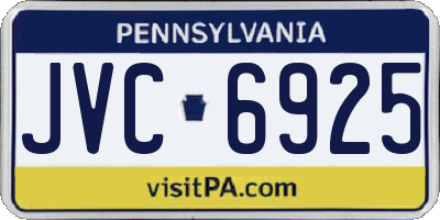 PA license plate JVC6925