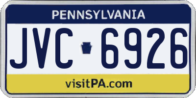 PA license plate JVC6926